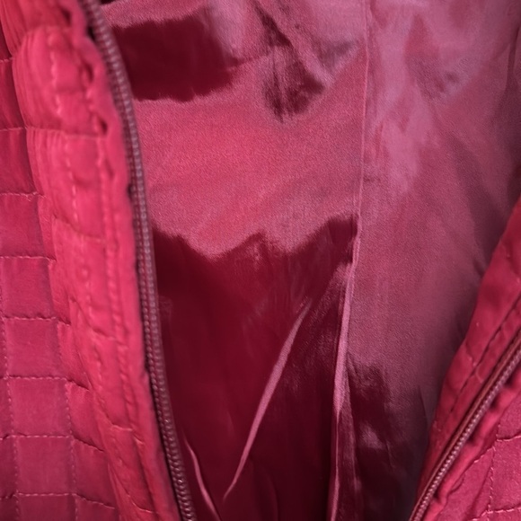 Women's Gallery Red Quilted Jacket Adjustable Sides Pockets Size 1X - Picture 7 of 8